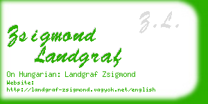 zsigmond landgraf business card